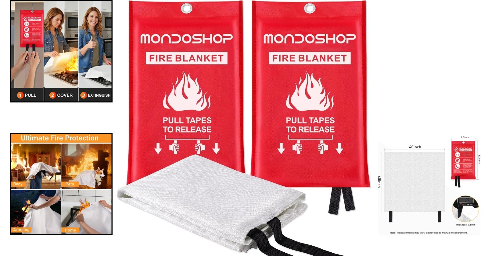 Fire Resistant Fiberglass Emergency Blanket for Fire Safety