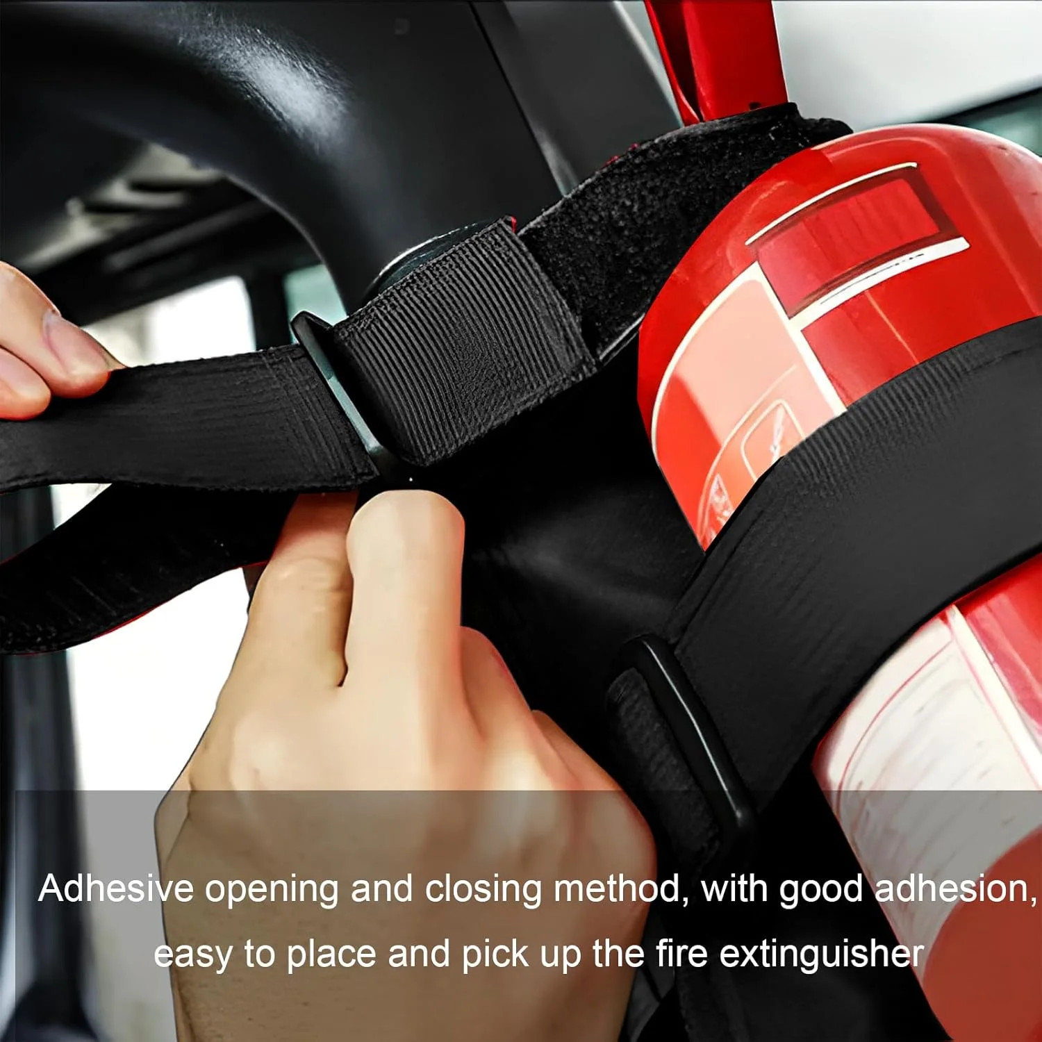 Fire Extinguisher Holder, Adjustable Roll Bar Extinguisher Mount Strap with Amer