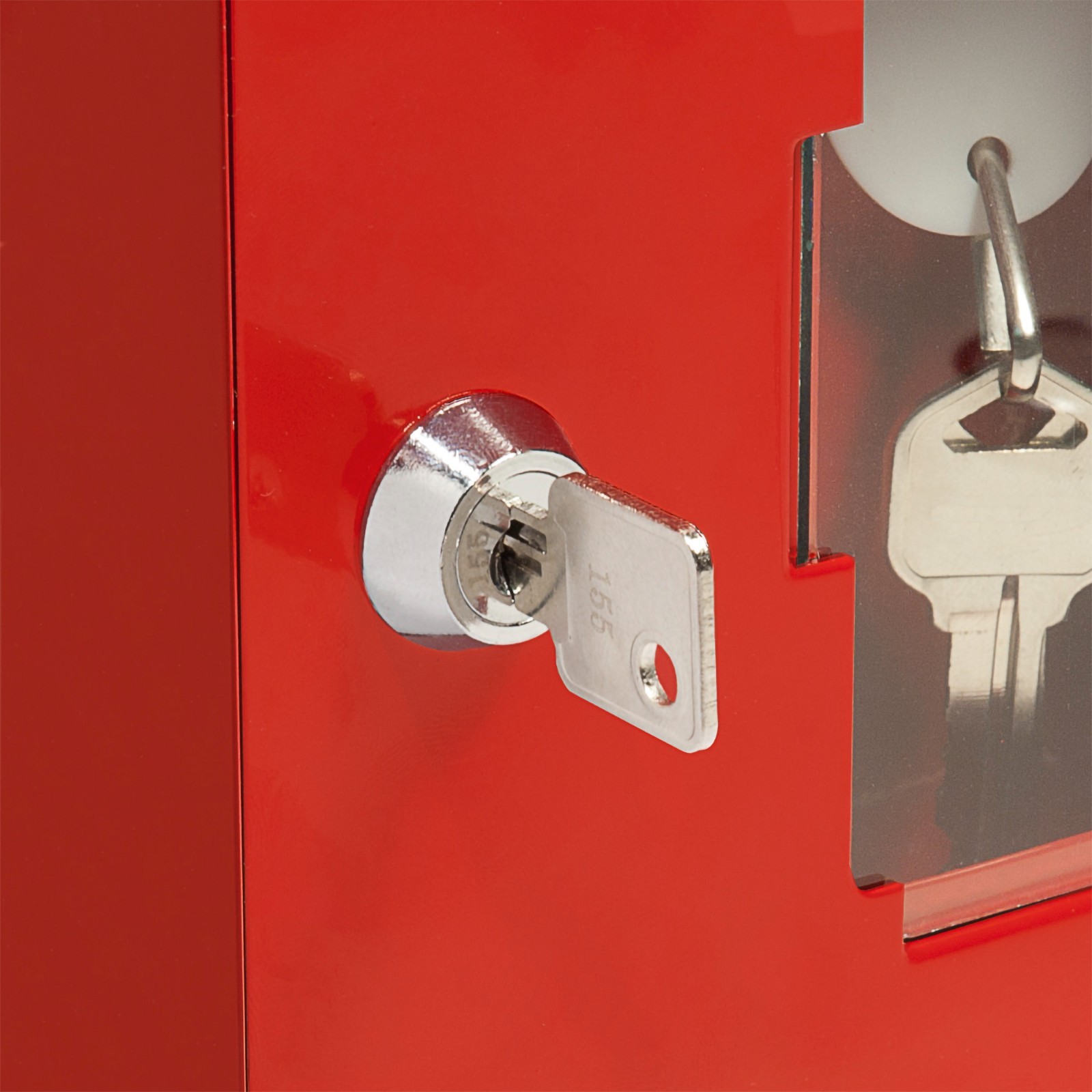 BARSKA Emergency Key Box w/ Attached Hammer and Key in Red, AX11826
