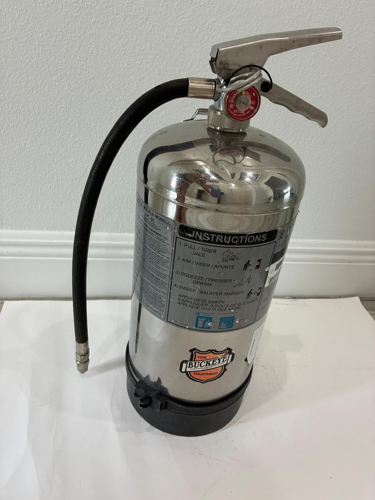 Buckeye WC-6L Wet Chemical Fire Extinguisher 6L Class K