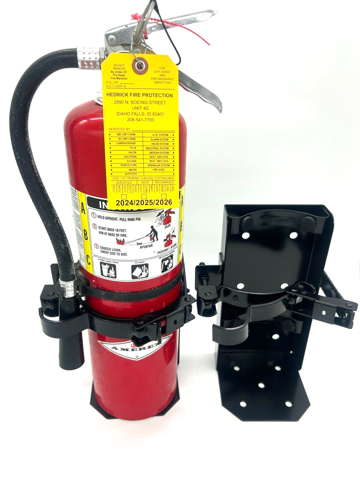 10LB Fire Extinguisher Bracket – Black – Heavy Duty 809 Style – 5″ (single)