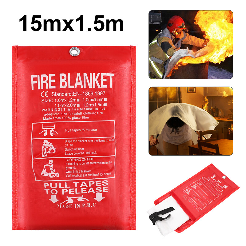 2xPrepared Emergency Fire Blanket Fiberglass Blanket 59”x59” Retardant Blanket