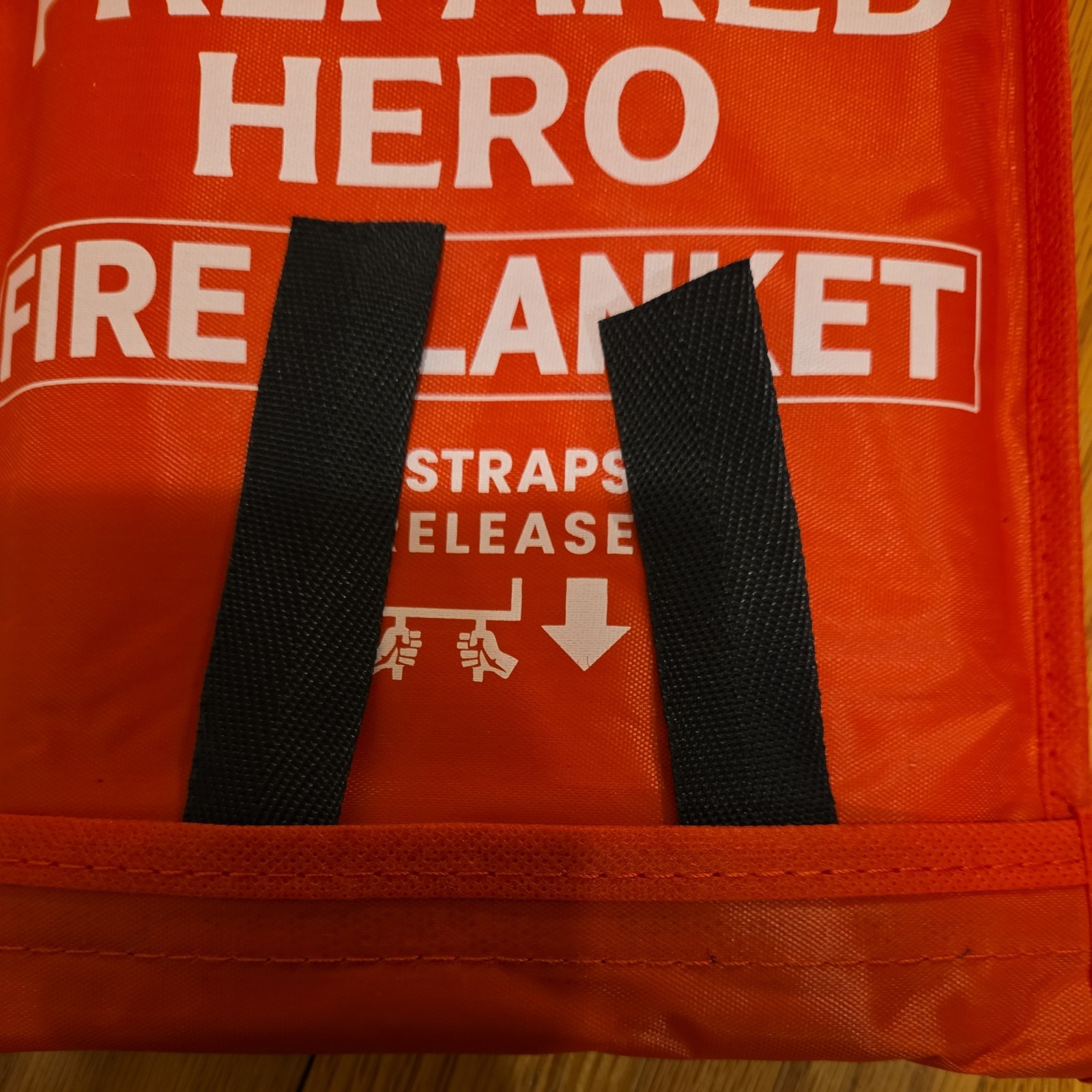 Prepared Hero Fire Blanket 39″×39″ — Fiberglass Home Emergency Safety Blanket