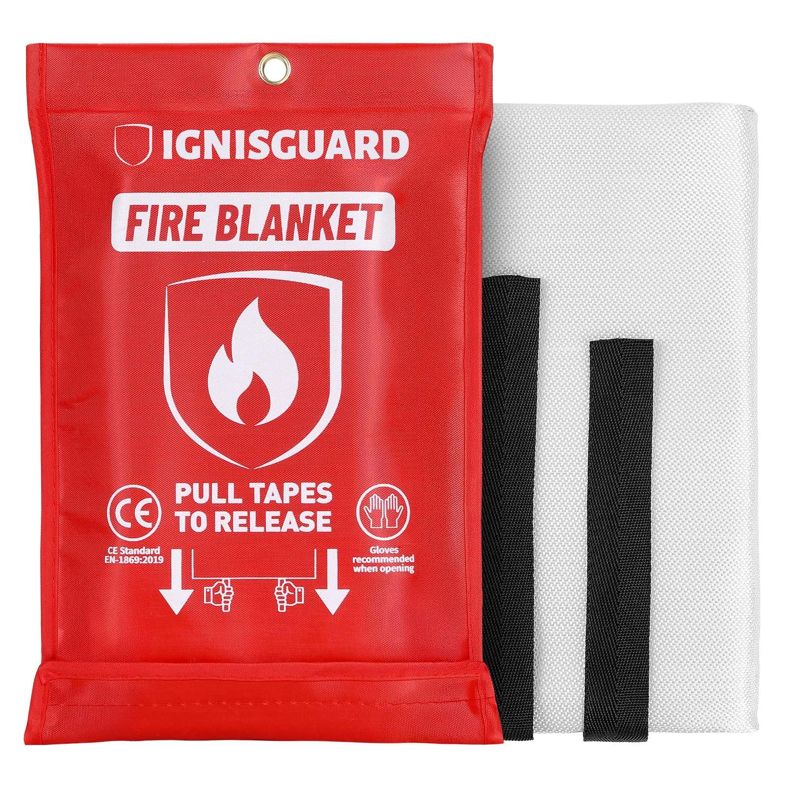Fire Blankets Emergency for Home, 1 Pack 40″x40″, Fiberglass Emergency Fire B…