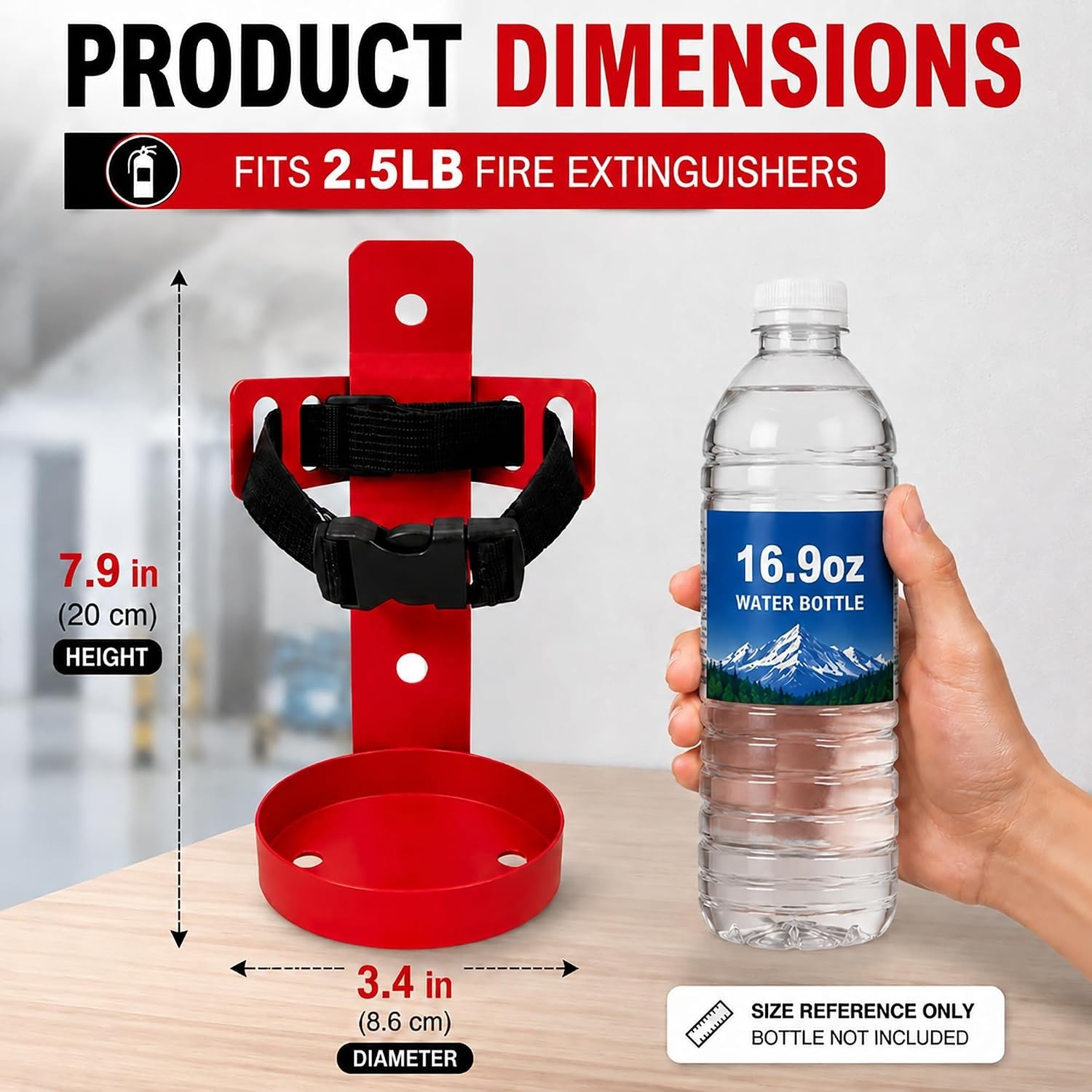 Compact Fire Extinguisher Wall Mount Bracket – Heavy Duty Quick Release Holde…
