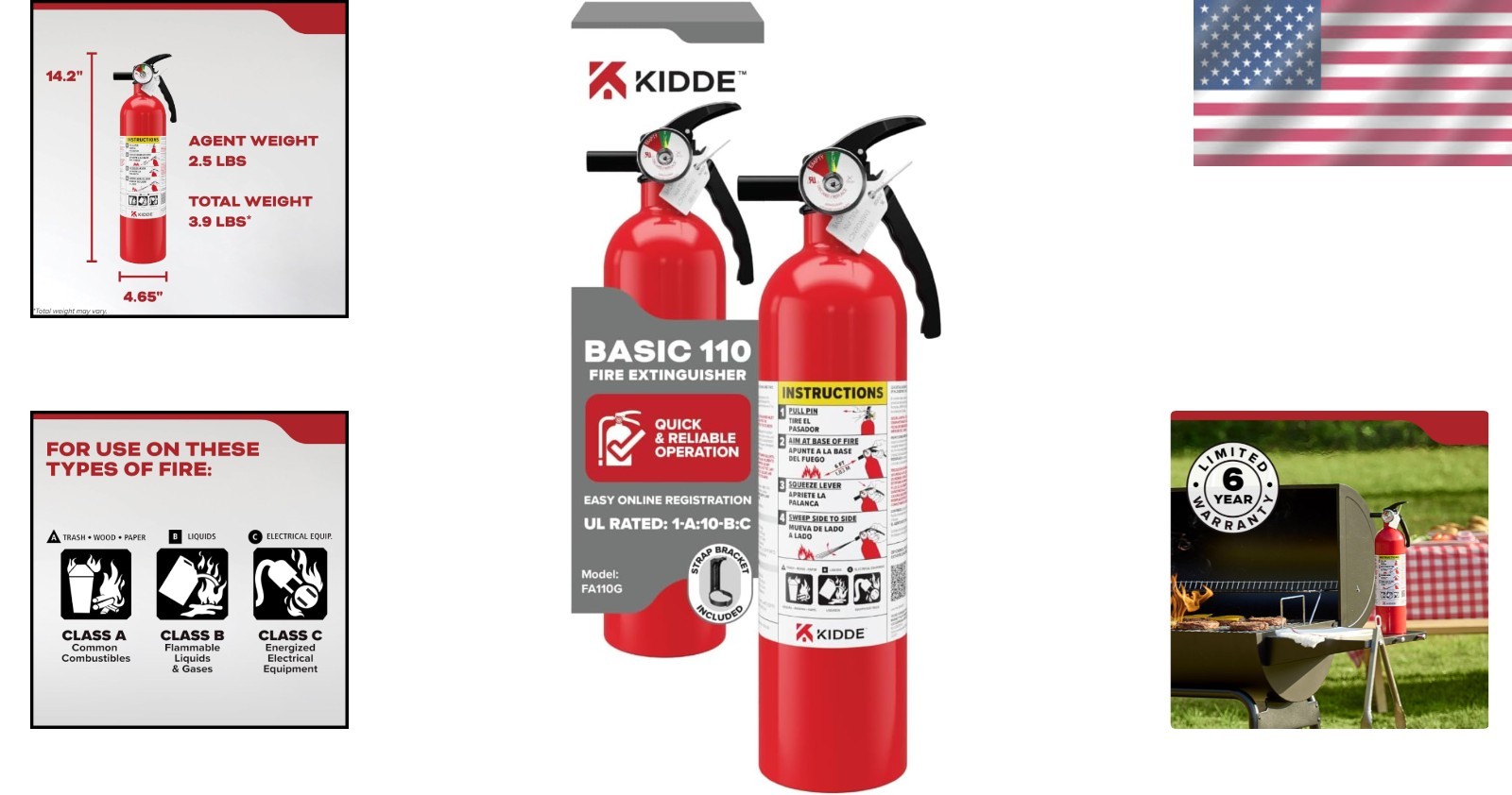 Compact Aluminum Fire Extinguisher 1A10BC – Ideal for Dorms & Residential Use