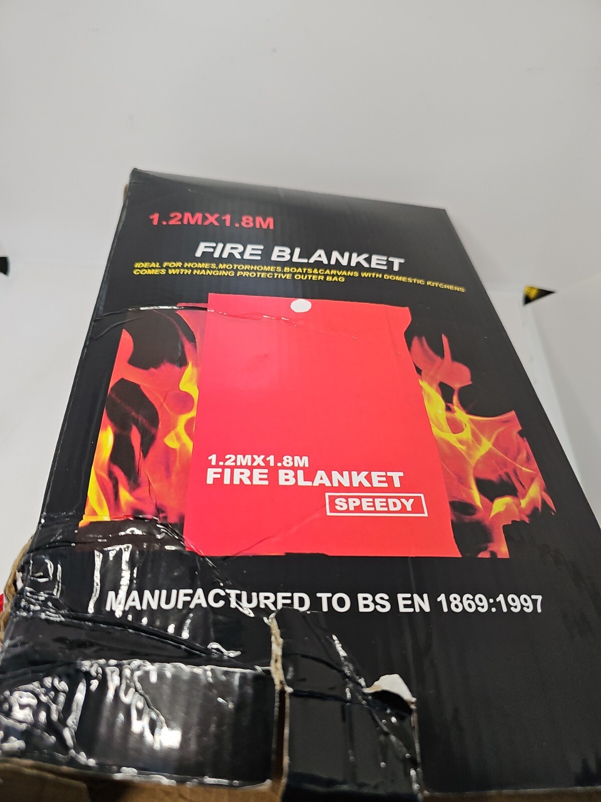 FIRE BLANKET SIZE 1.2M X 1.8M. Ideal For Homes, Motorhome, Boats&Carvans
