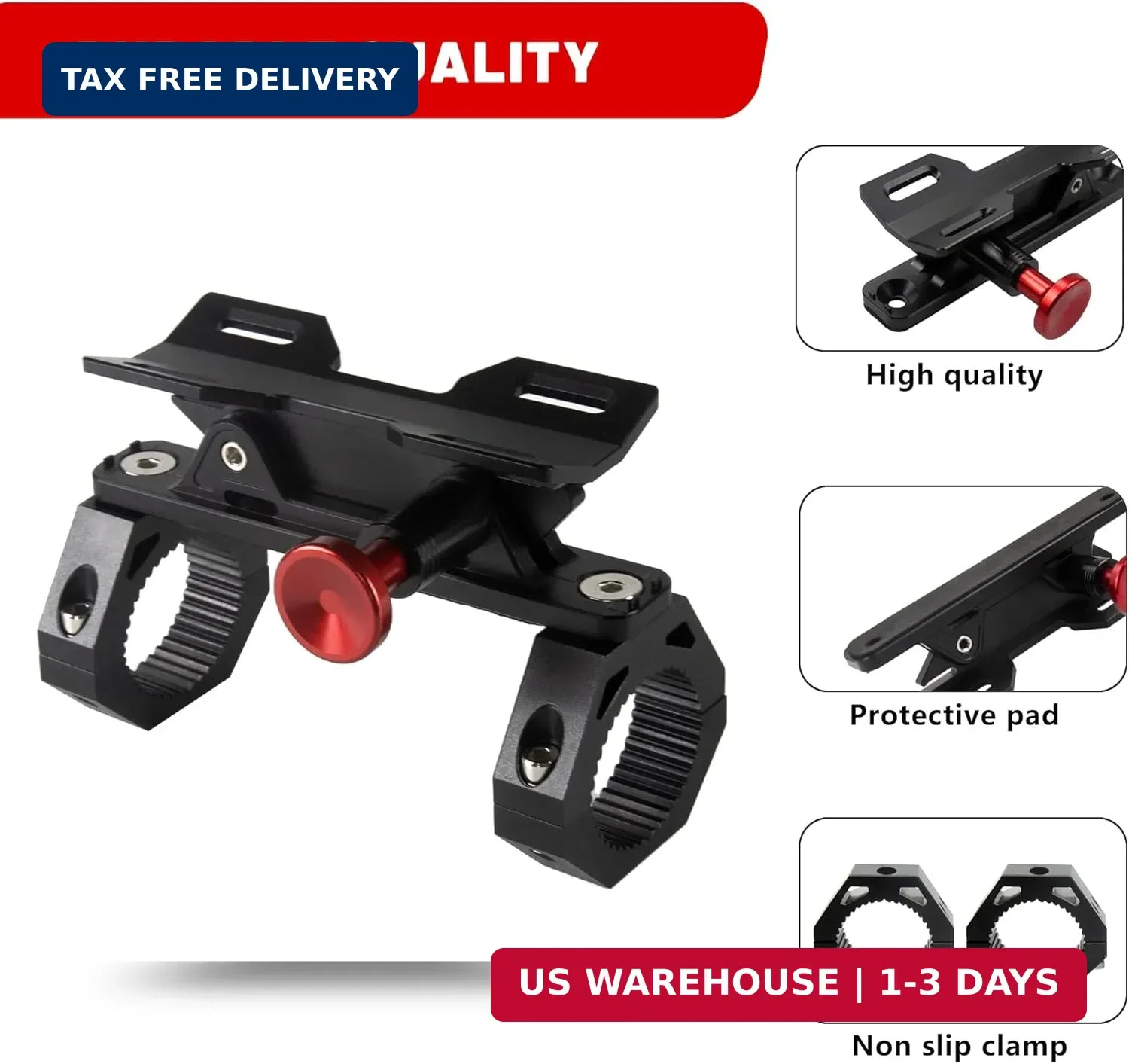 UTV Fire Extinguisher Mount Kit – Aluminum Adjustable Quick Release Roll Bar Car