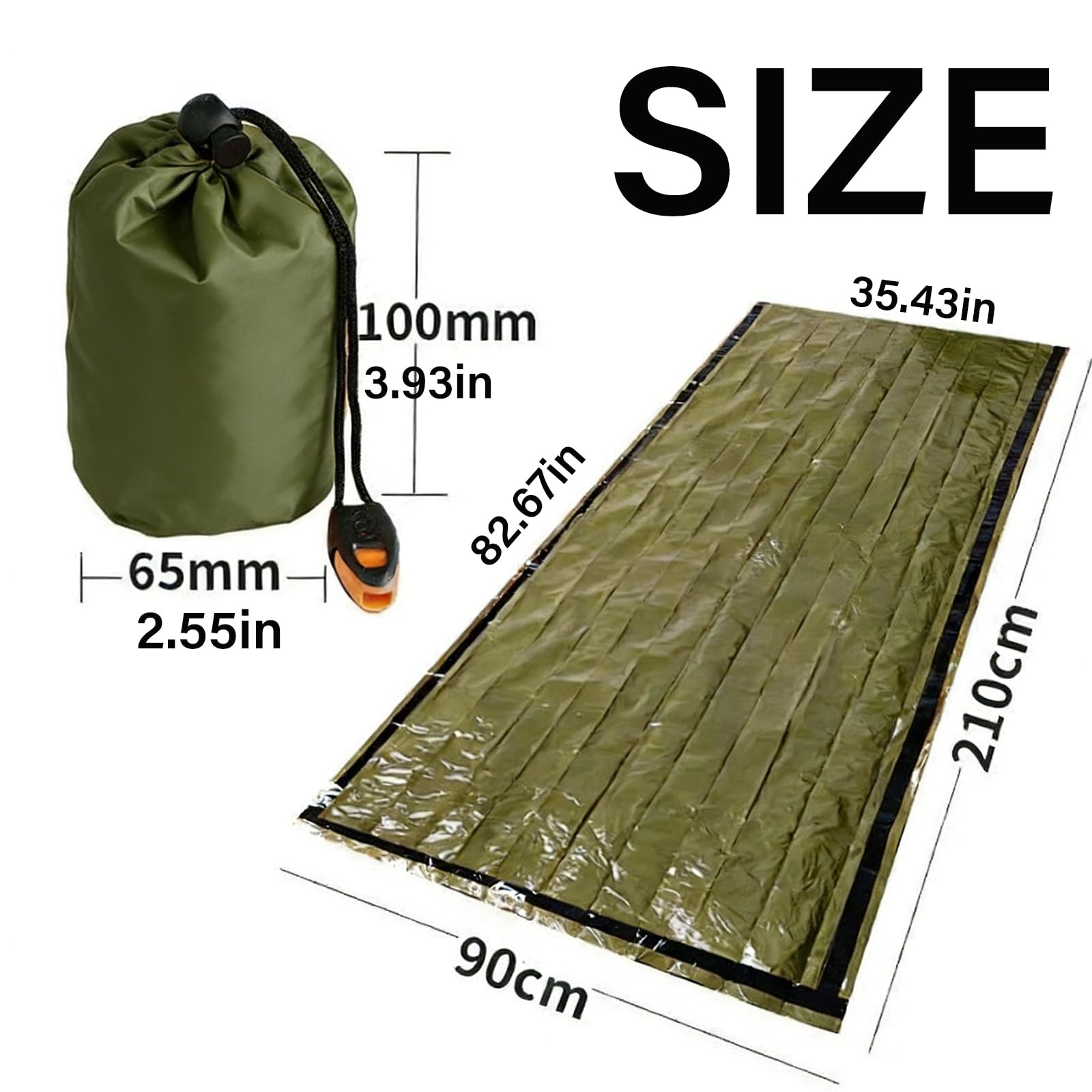 Sleeping Bag, Blanket, Emergency Sleeping Bag, Compact Lightweight, Waterproo…