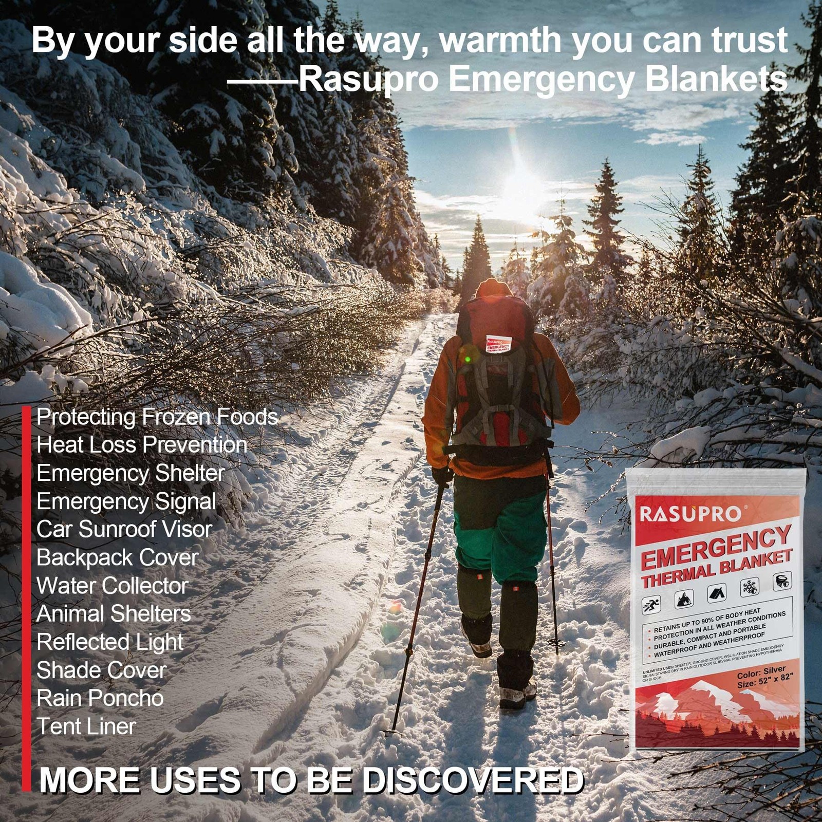 9 Pack Emergency Blankets, Outdoor Survival Emergency Insulated Gear, Mylar T…