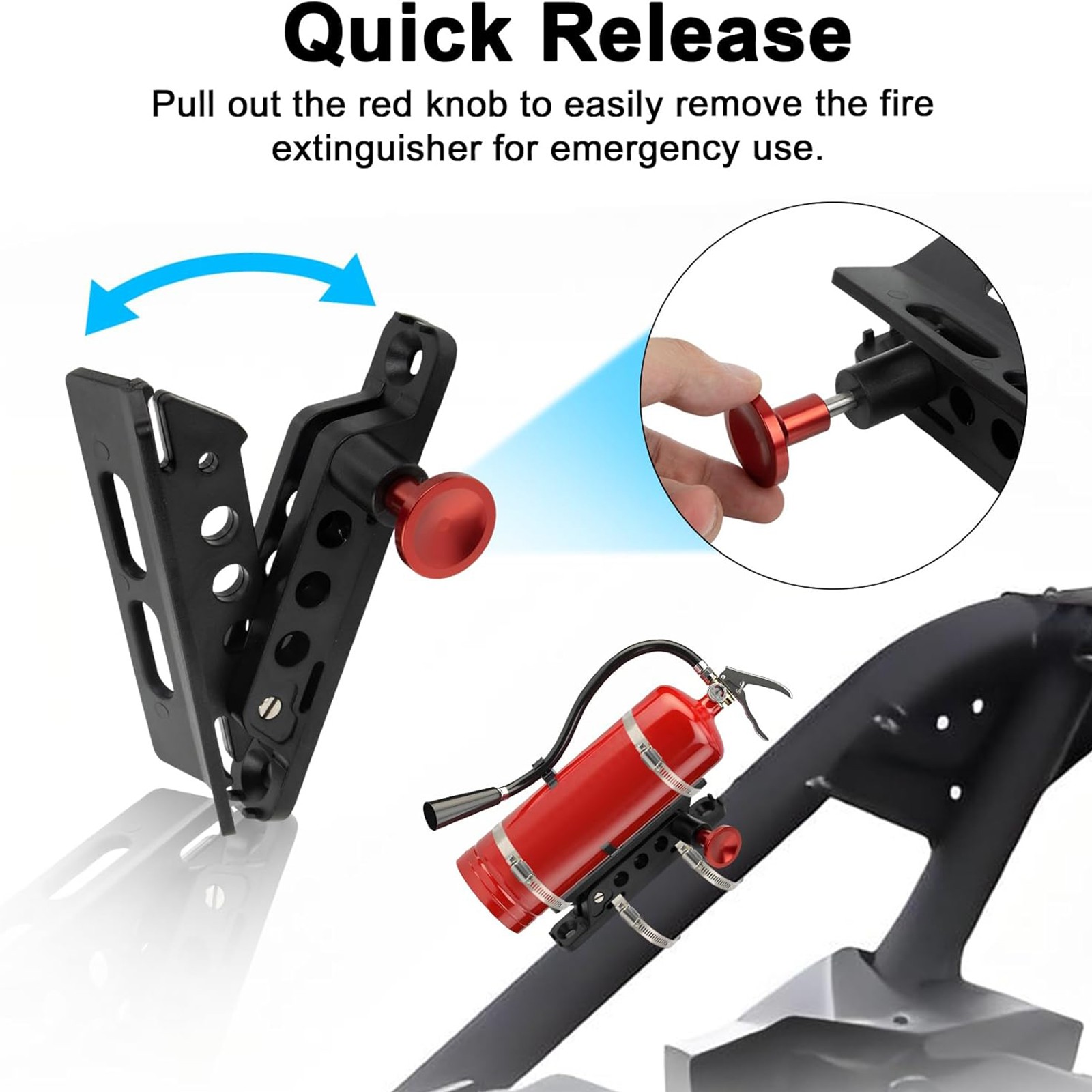 2 xQuick Release Fire Extinguisher Mount Car Bracket Adjustable Holder For Jeep
