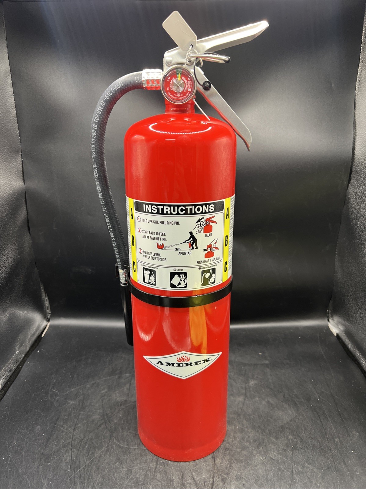 Amerex B456, 10lb ABC Dry Chemical Extinguisher, Aluminum Valve