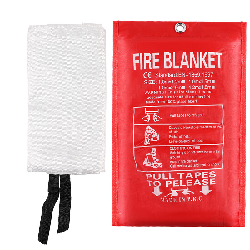 LARGE FIRE BLANKET Fiberglass Emergency Home Retardant Prepared 1m² Cover