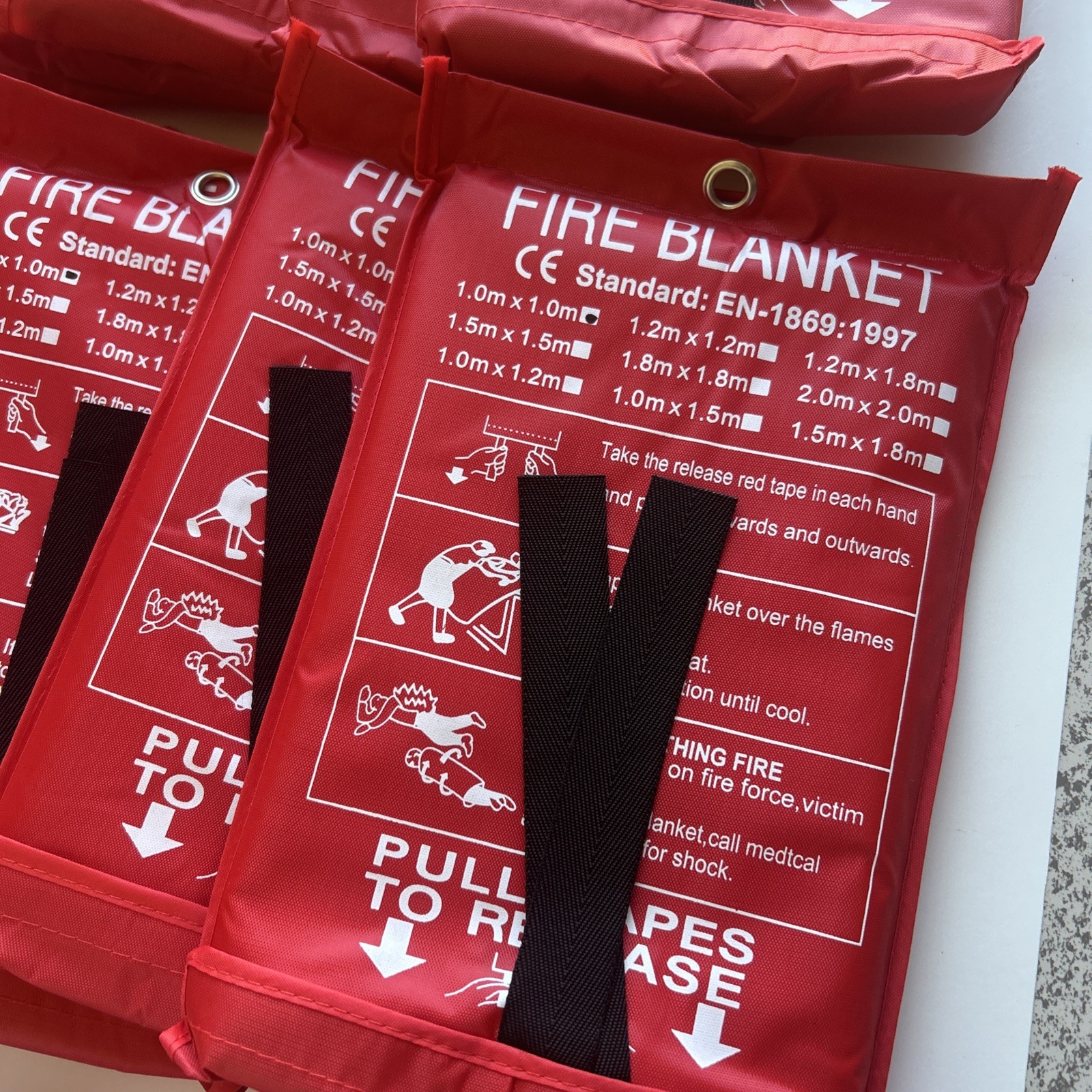 10 Pack Fire Blanket Emergency for Home Kitchen, 39 x 39 Large Emergency Fire