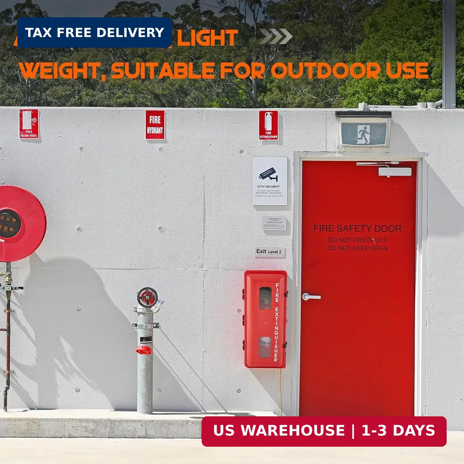 DoubleFill 1 Pcs 10 lb Fire Extinguisher Cabinet Box with Internal Rope Fastenin