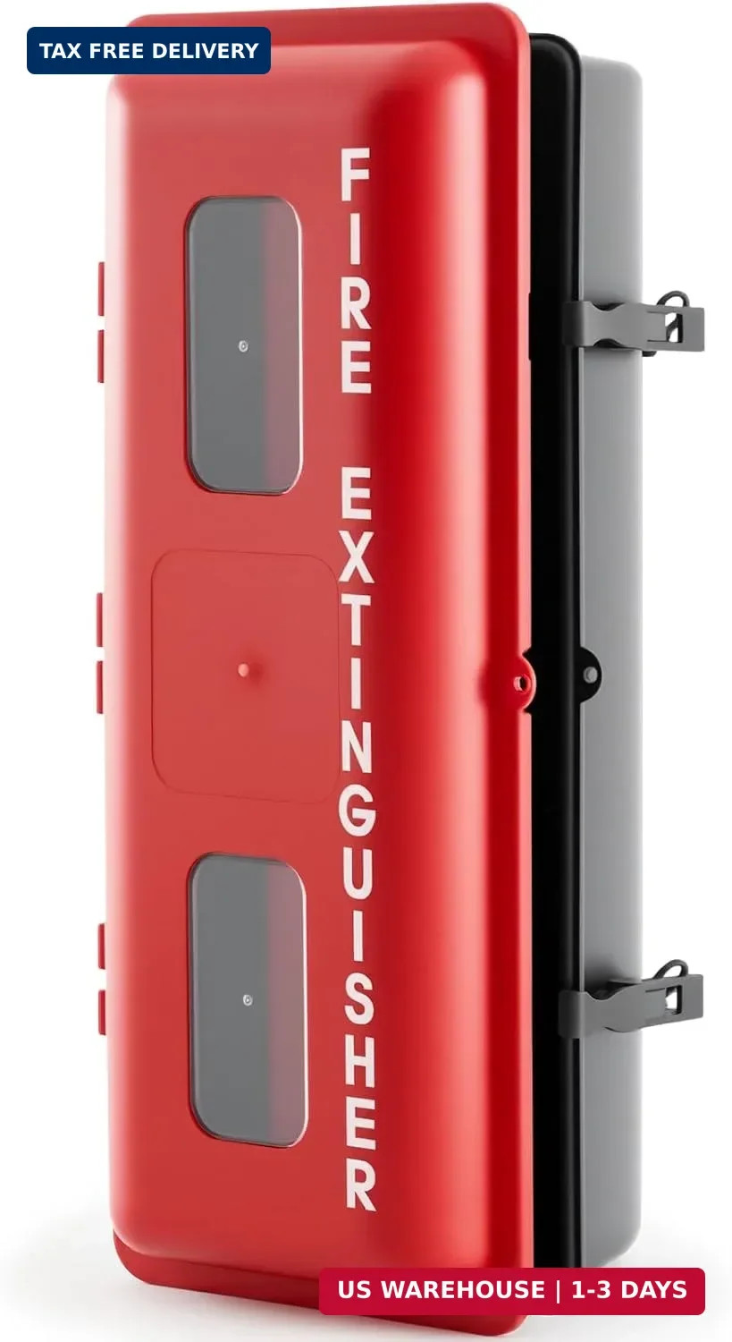 DoubleFill 1 Pcs 10 lb Fire Extinguisher Cabinet Box with Internal Rope Fastenin