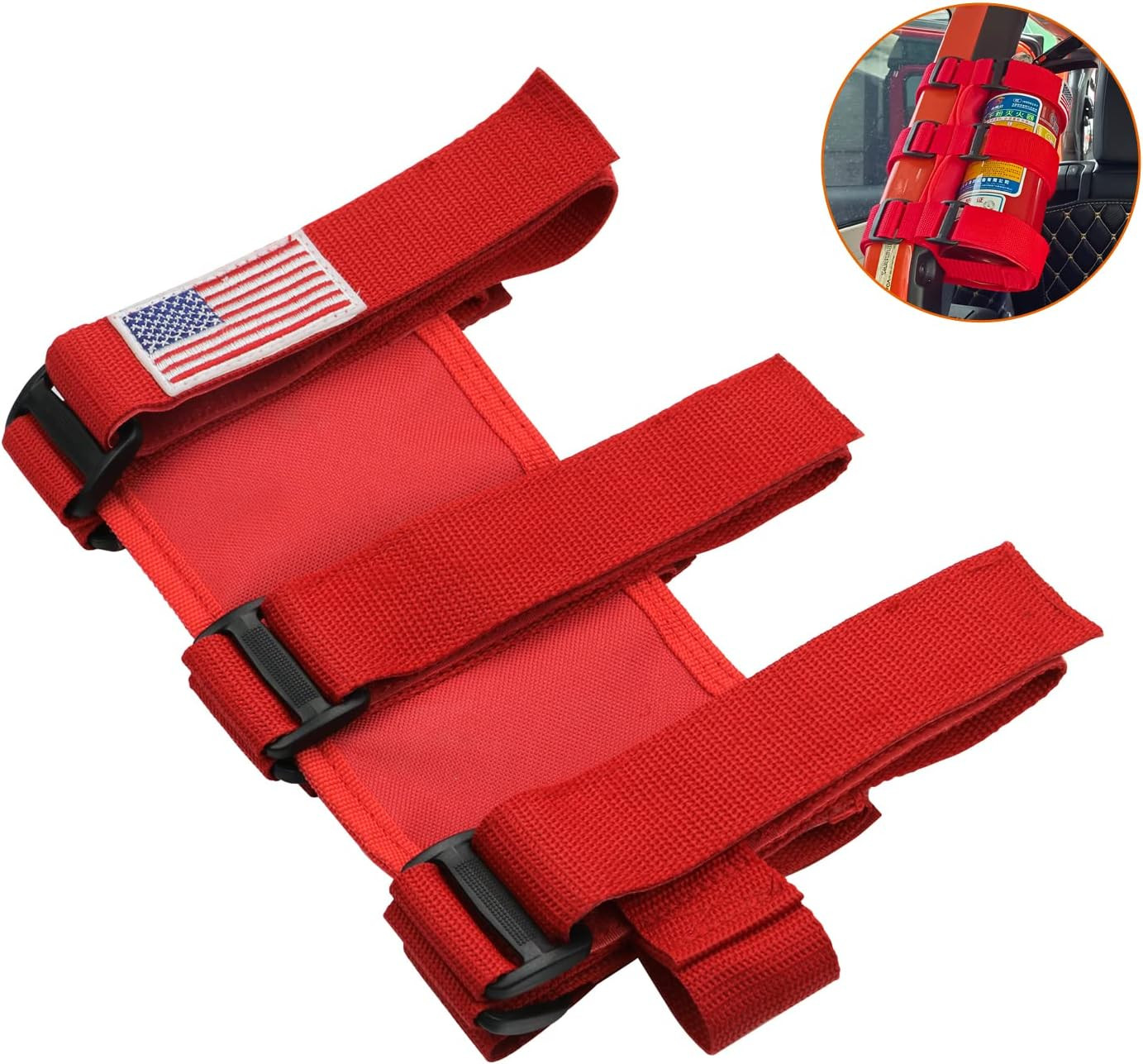Fire Extinguisher Holder for Jeep JK JL JT, Adjustable Fire Extinguisher Mount