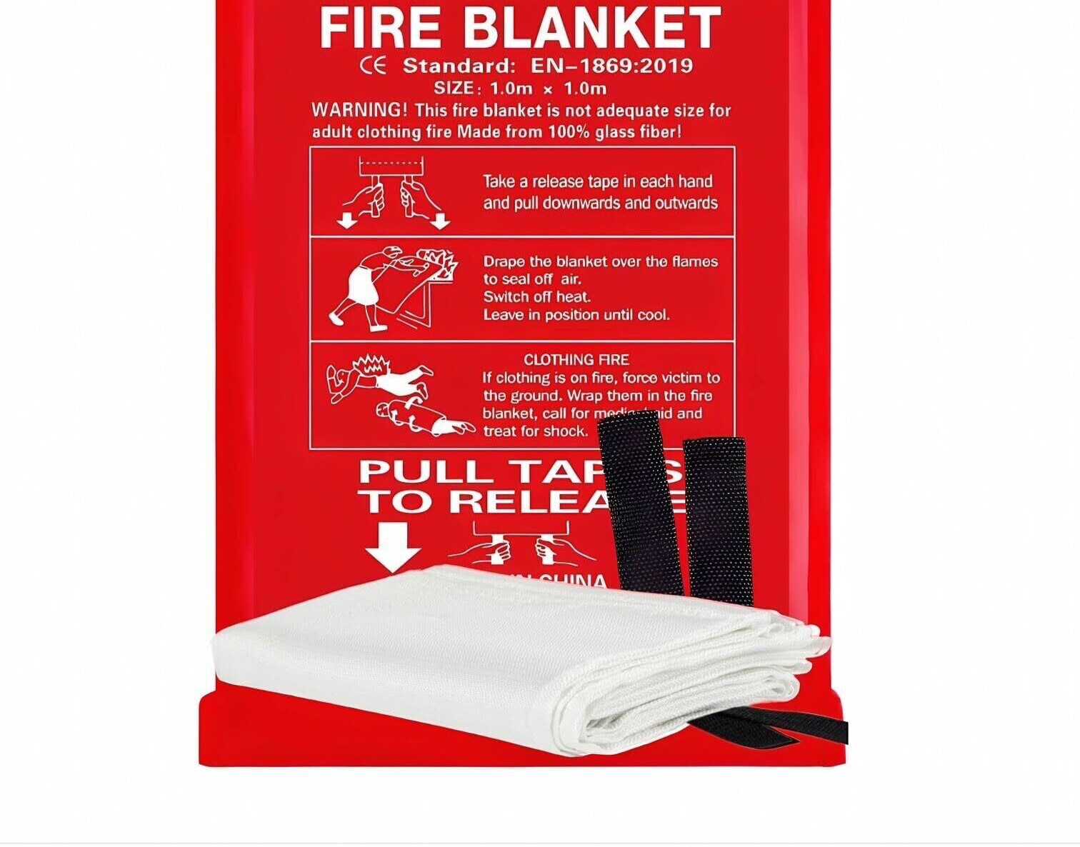 Fire Blanket for Home Safety, 1 Pack Emergency Fire Suppression Blankets