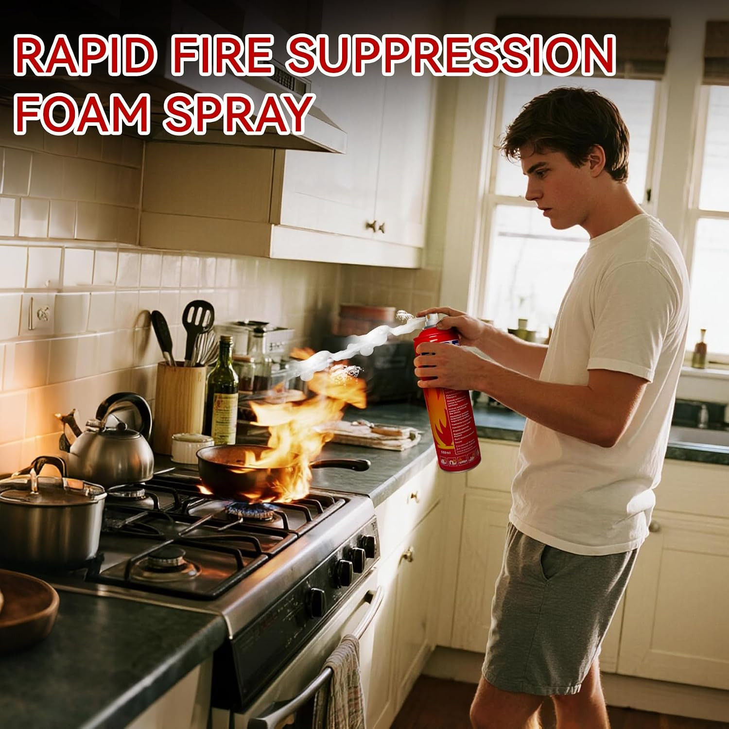 Portable Fire Extinguisher with Mount Brackets – Multi-Purpose Protection (4-Pac