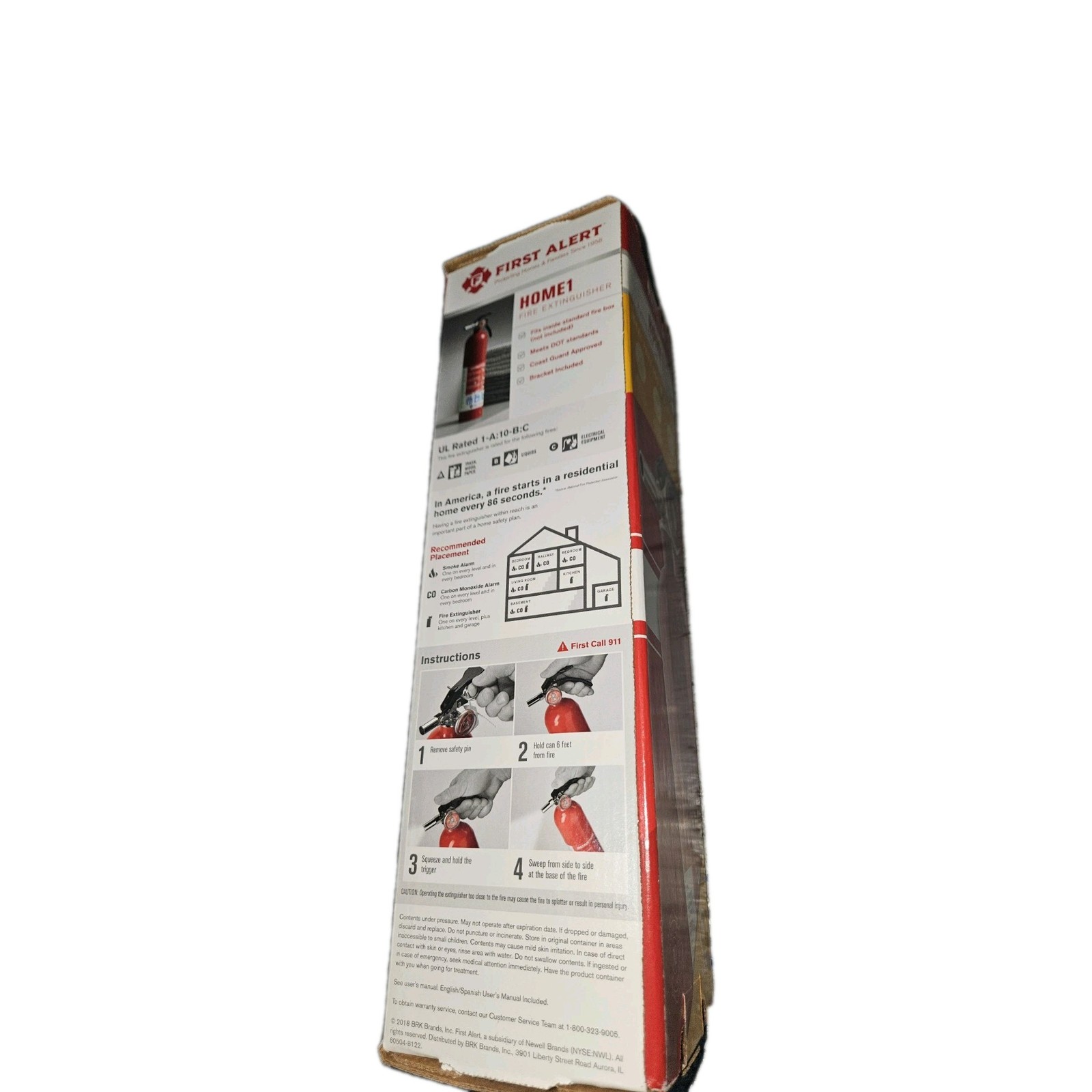 FIRST ALERT HOME1 Fire Extinguisher 1st Alert FE1A10GR195 With Bracket NEW!