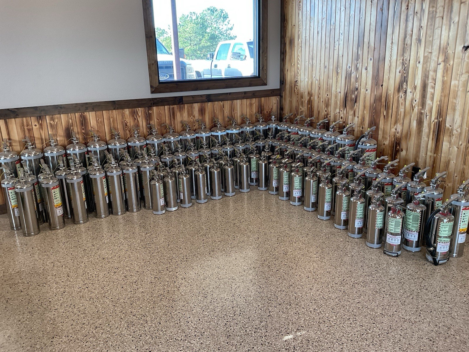 FIREPRO FIRE EXTINGUISHER Filled Stainless Steel EASILY REFILLABLE