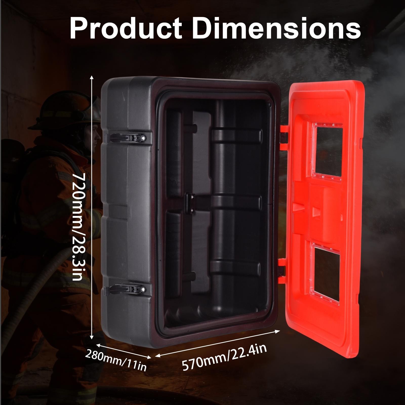 Sturdy Plastic 26 lb Fire Extinguisher Cabinet Box,Resistant Weatherproo