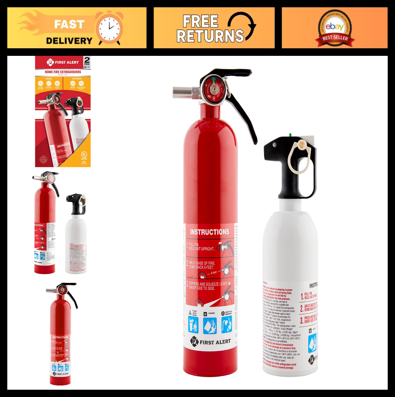 Home Fire Safety Bundle Pack | Smoke & CO Alarms for Kitchen & Living Room