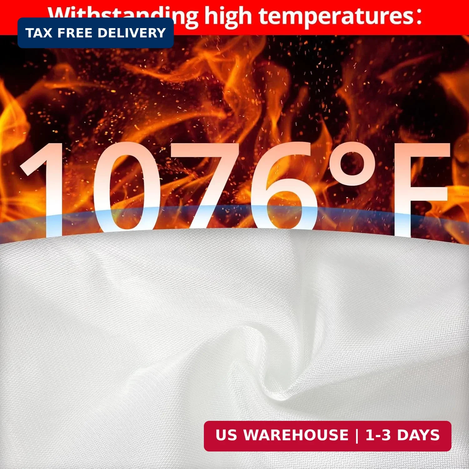 SecuCaptain Emergency Fire Blanket for Home and Kitchen – 12 Pack 40″x40″ Flame