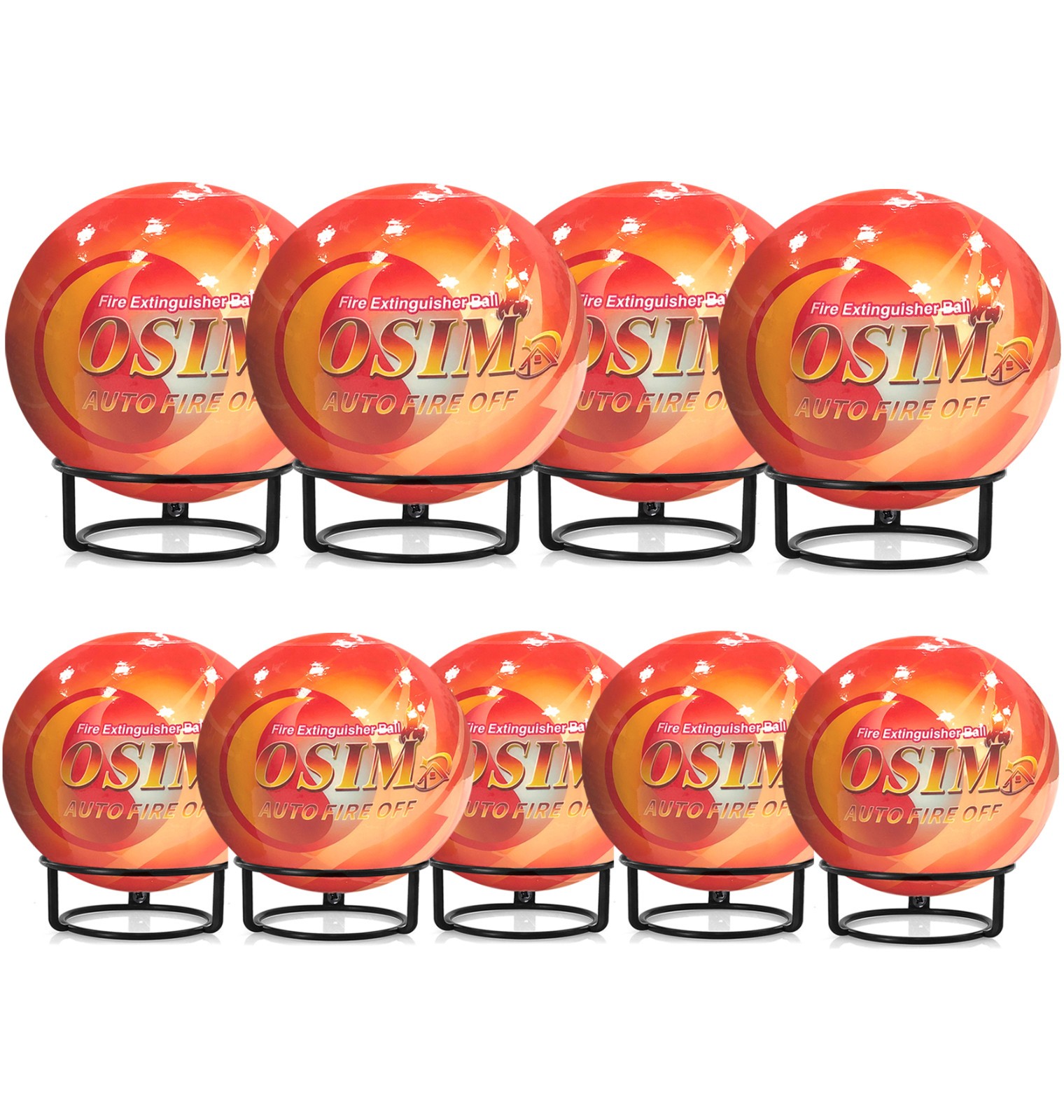 9 PACK Automatic Fire Ball Extinguisher With Bracket for ABCEF Type Fire