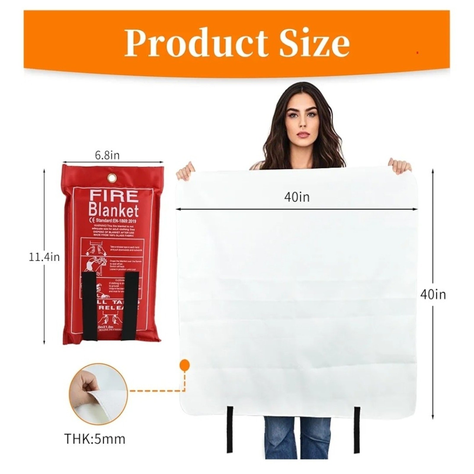 Fire Suppression Blanket For Home Kitchen Office Car Caravan Emergency Safety
