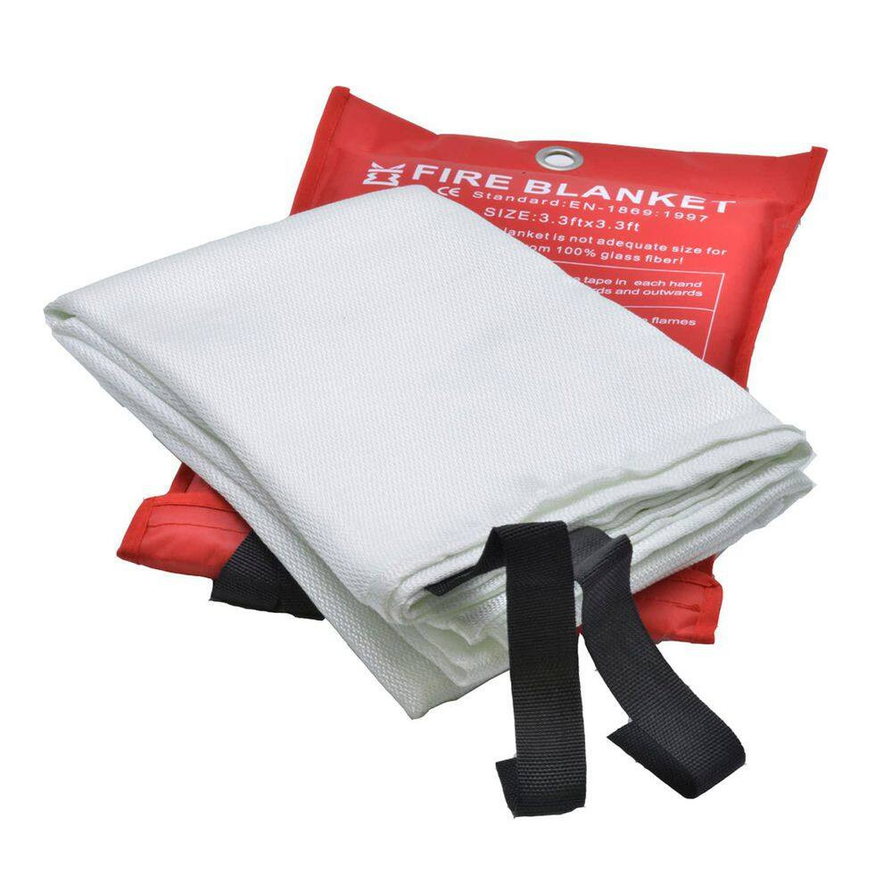 Fiberglass Emergency Fire Blanket Safety Suppression Flame Retardant Survival Ki