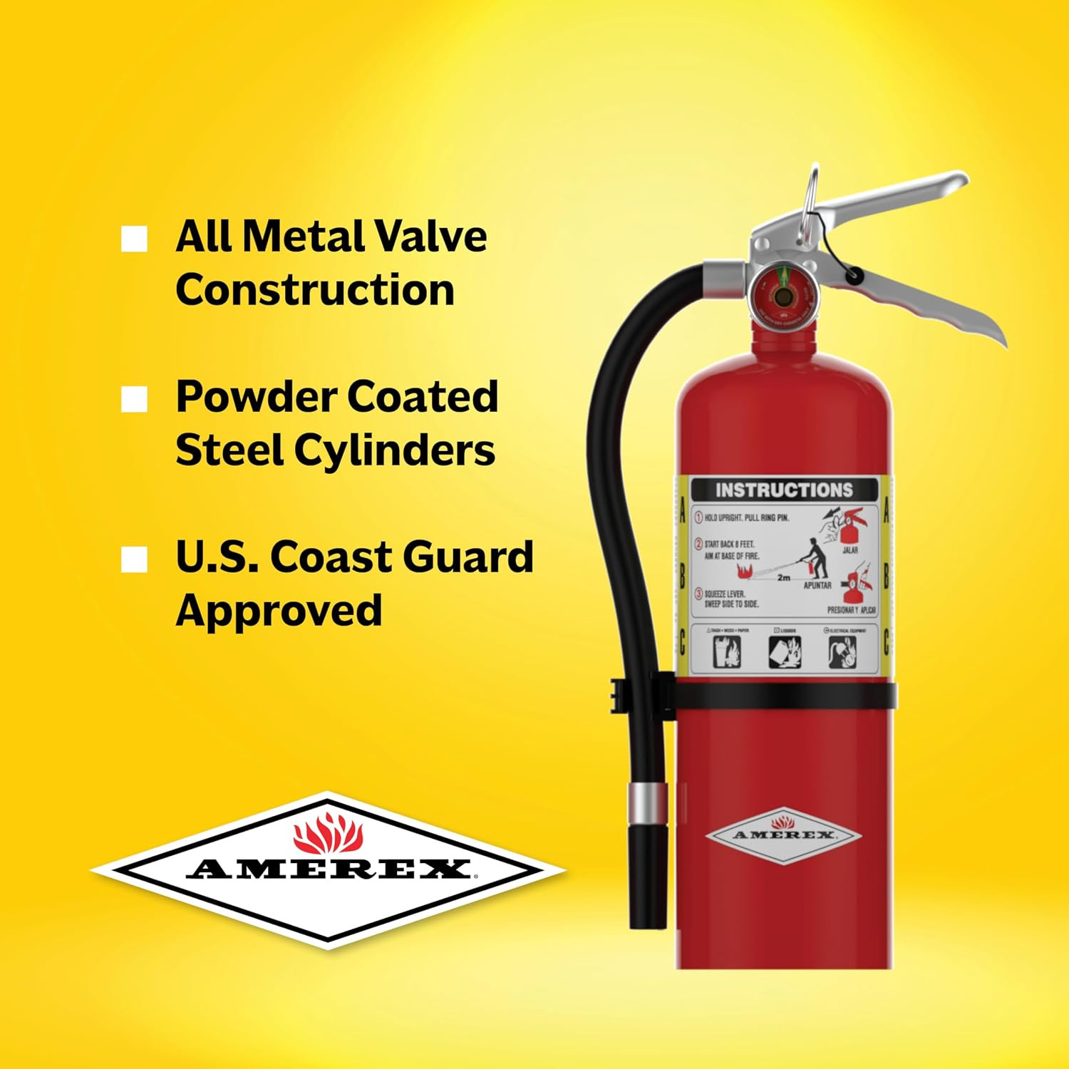 B402, 5 Lb. ABC Dry Chemical Fire Extinguisher, with Wall Bracket