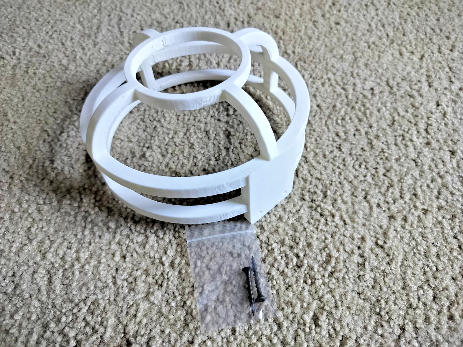 Fire Ball Extinguisher Wall Mount Bracket w/ Screws *WHITE*
