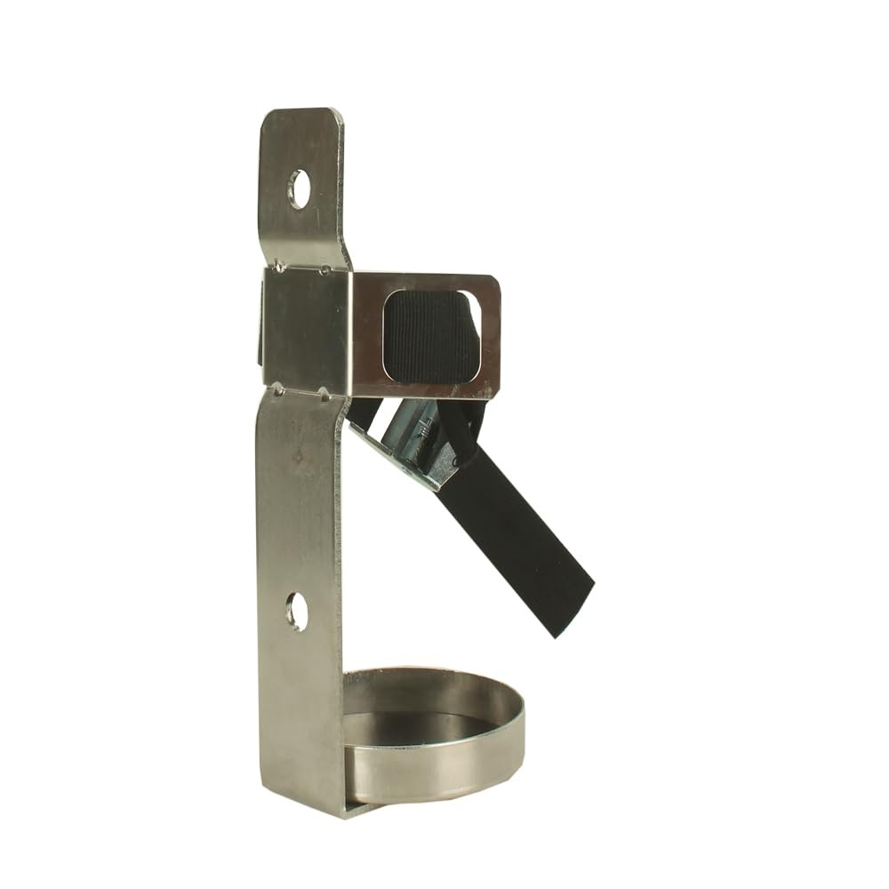 2 PCS Fire Extinguisher Mount Wall Bracket Fits 2.5lb Stainless Steel Holder