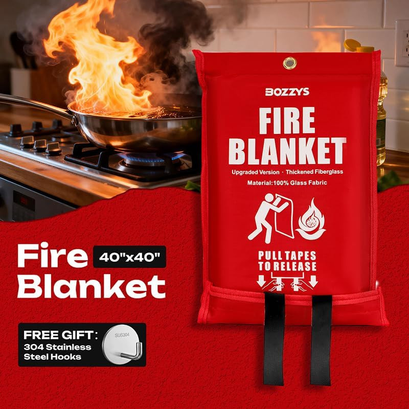Fire Blanket | Prepared Fire Suppression | 40″X40″ Fire Blankets Emergency for H
