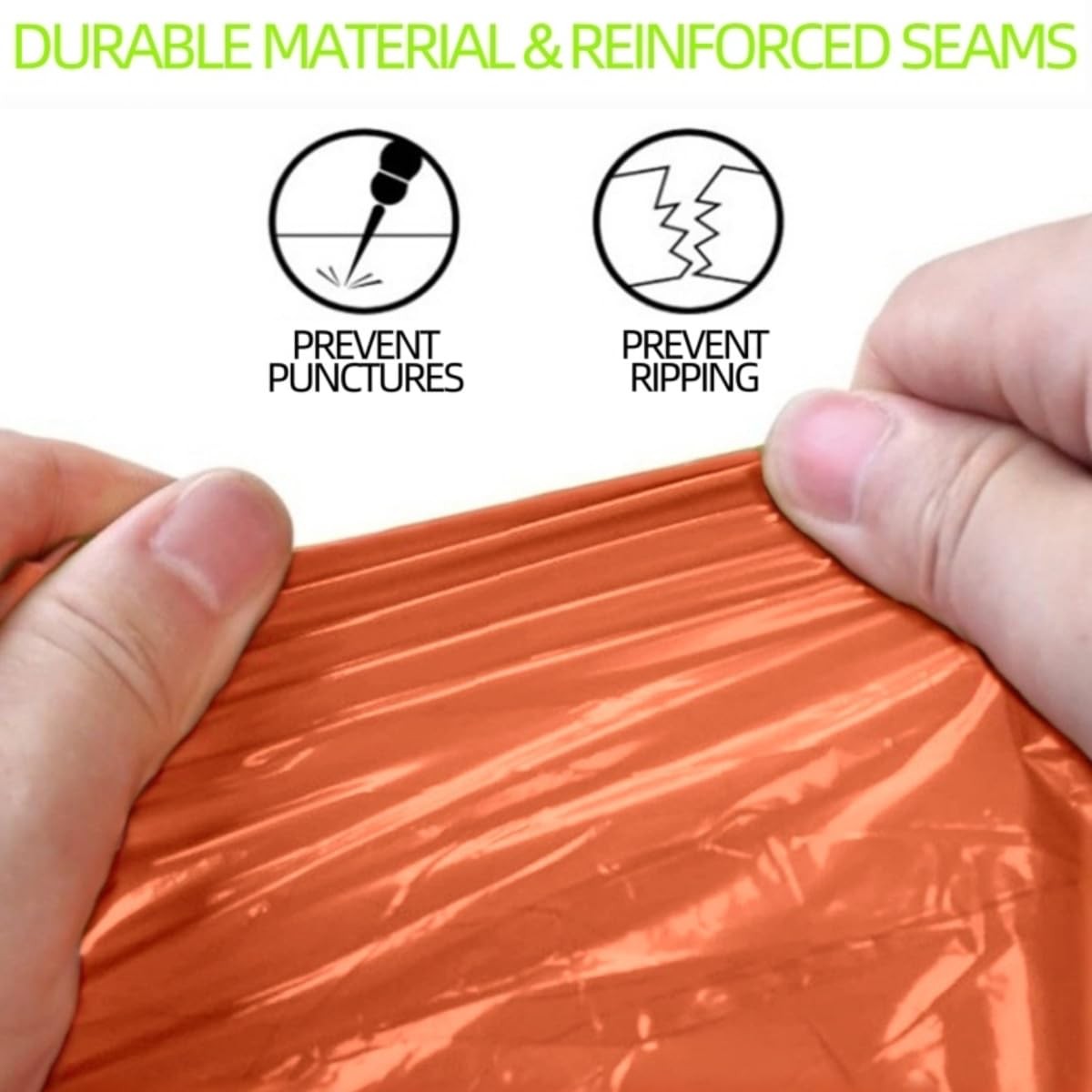 Emergency Poncho with Mylar Blanket Liner for Survival Gear, Waterproof, Wind…