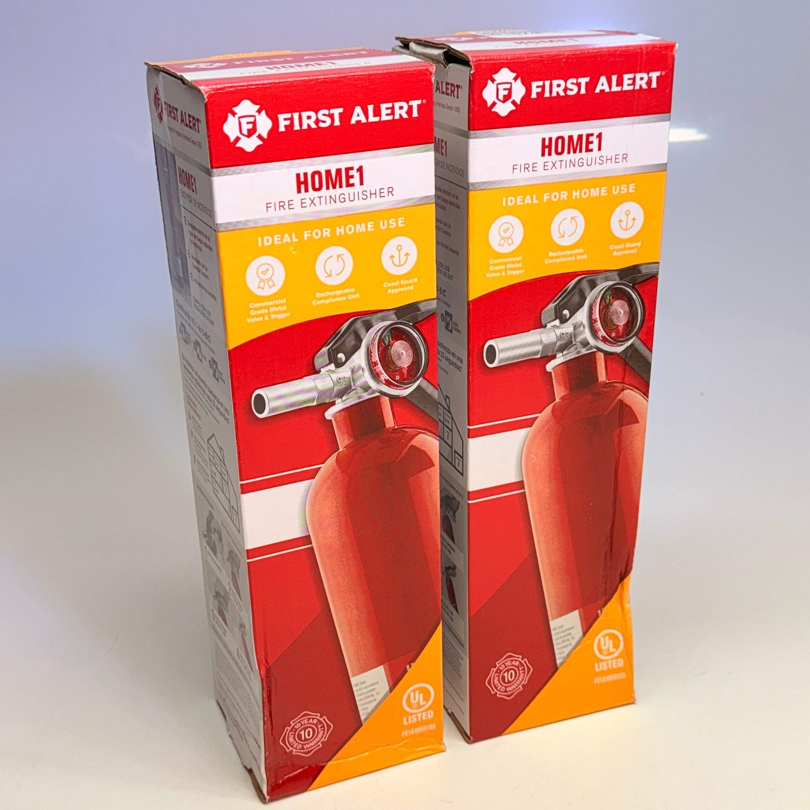 FIRST ALERT(2 PACK) Home1 Multipurpose ABC Rechargeable Fire Extinguisher 2.5 Lb