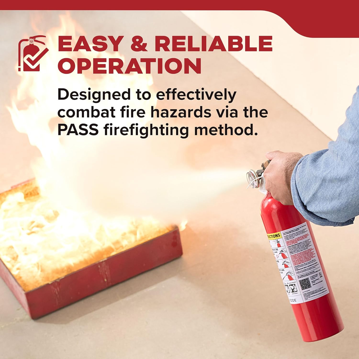 Multi Purpose Fire Extinguisher for Home, Office, Dorm, Residential, 1A10BC, 2 P