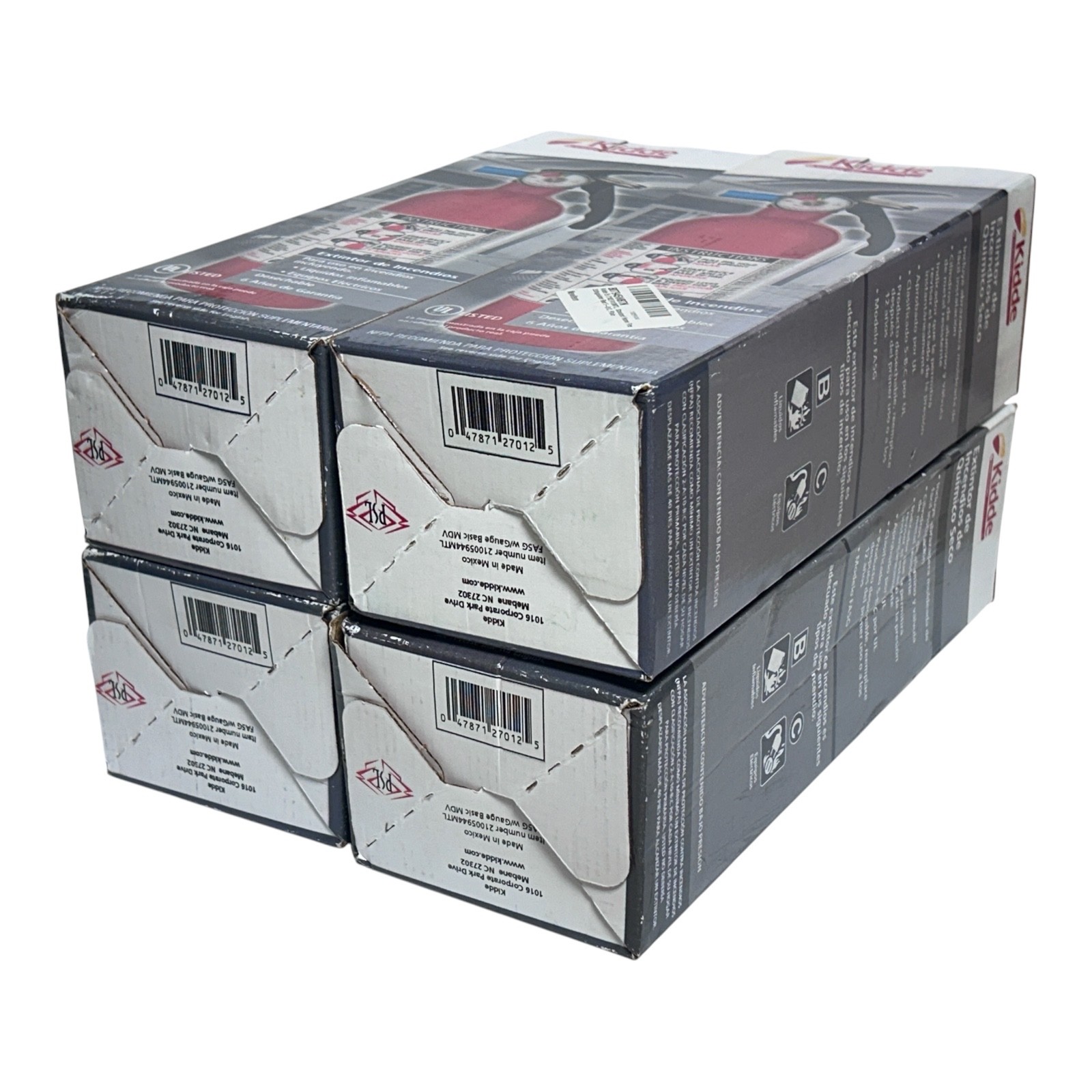 (4) Kidde Fire Extinguisher UL Rated 5-B:C, FA5G, BC Dry Chemical with Bracket