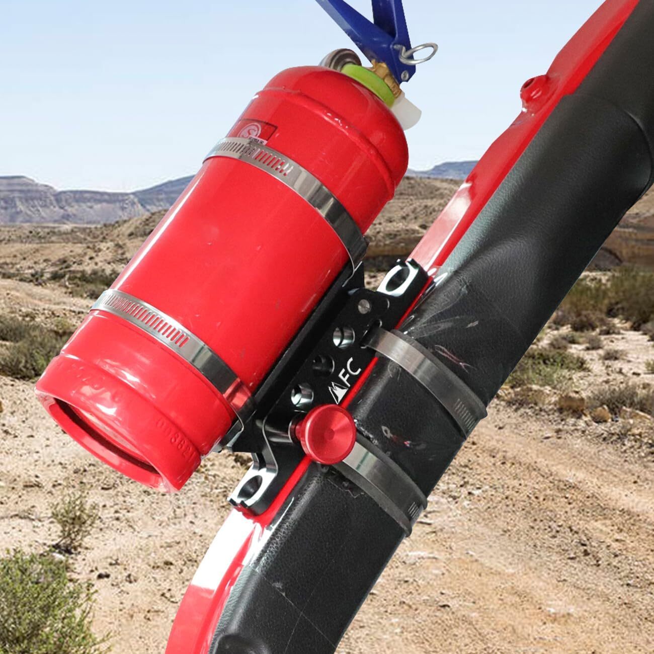 Jeep Fire Extinguisher Mount Bracket With Adjustable Clamps For Off-road Vehi…