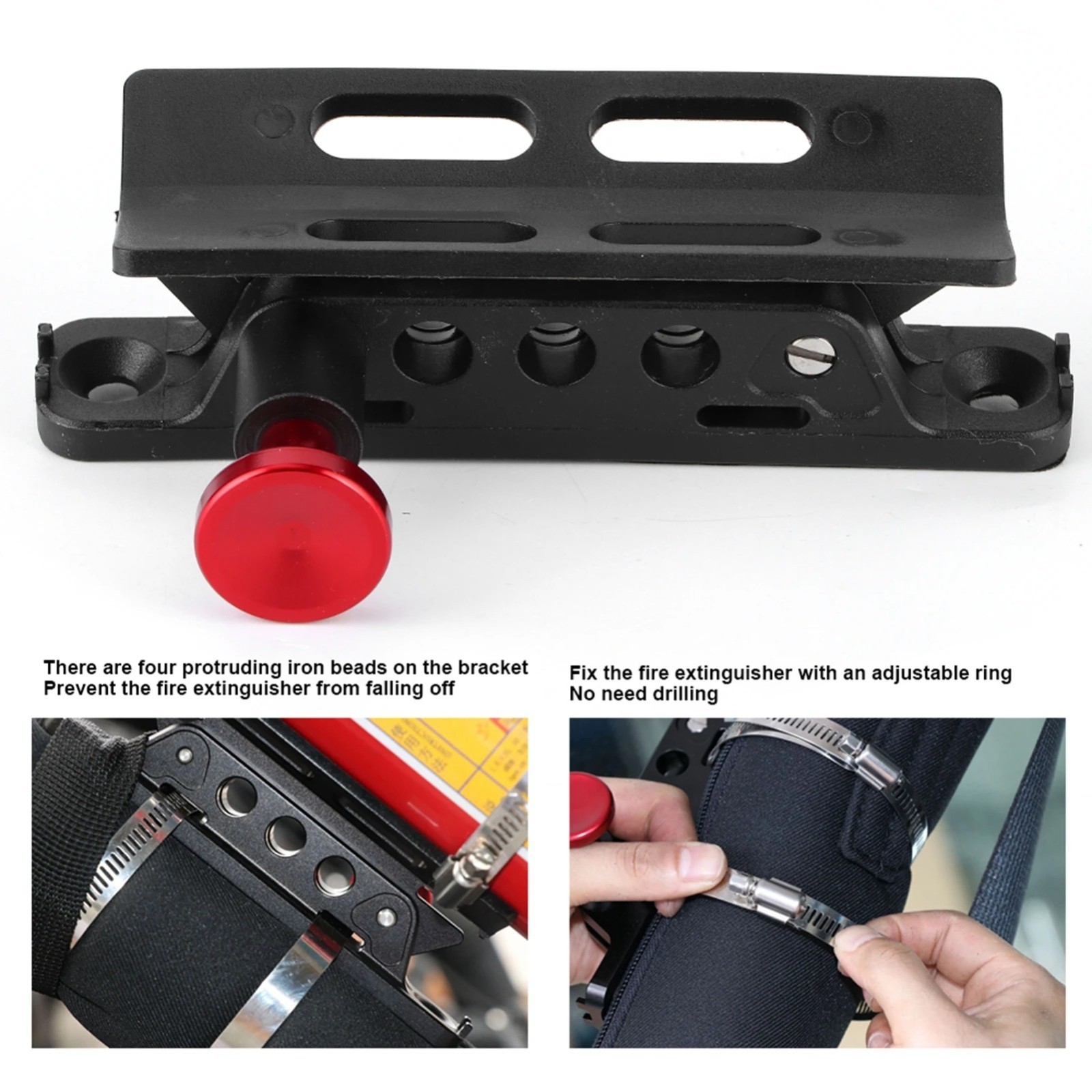 Fire Extinguisher Mount Bracket Adjustable Roll Bar Holder for Jeep Wrangler JK