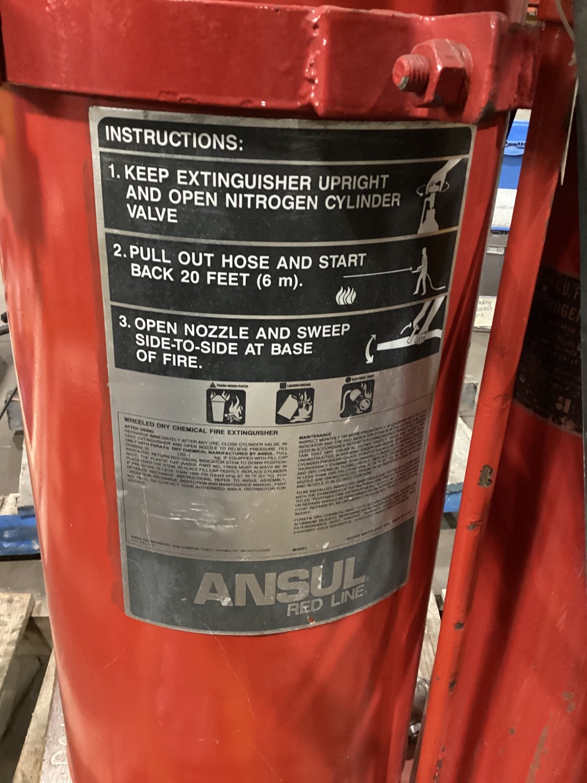 Ansul Red Line Fire Extinguisher 150 lb #190JMG21