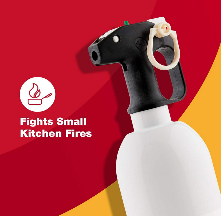 FIRST ALERT KITCHEN5 Fire Extinguisher, KFE2S5, UL RATED 5-B:C, White, 1-Pack