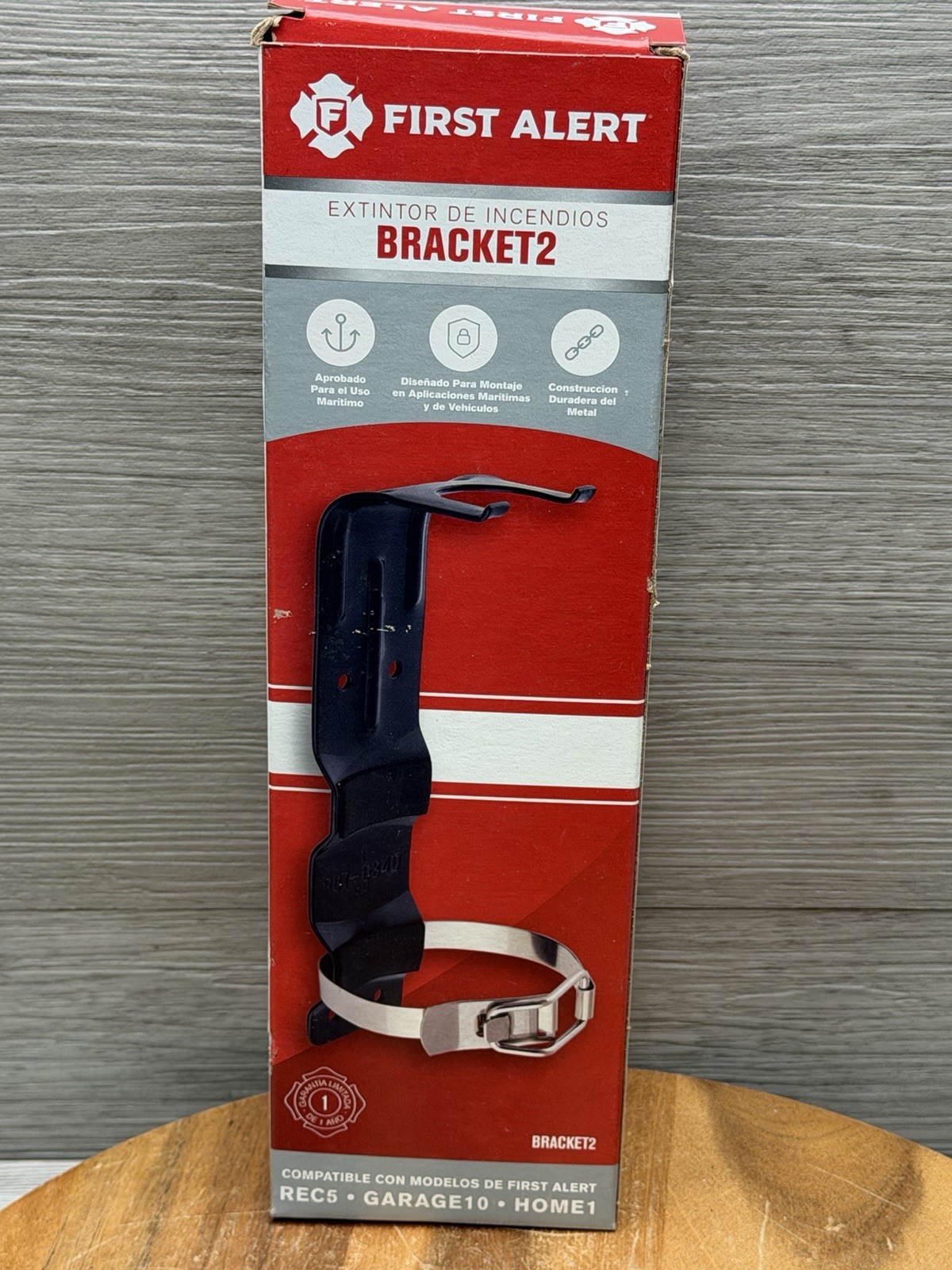 First Alert Heavy Duty Fire Extinguisher Mounting Brackets, Three Total