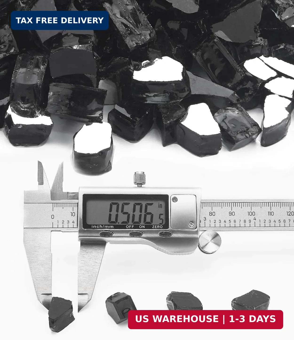 NUPICK 20 Pound Fire Glass, 1/2 Inch Reflective Fire Glass, Fit with Fire Pit an