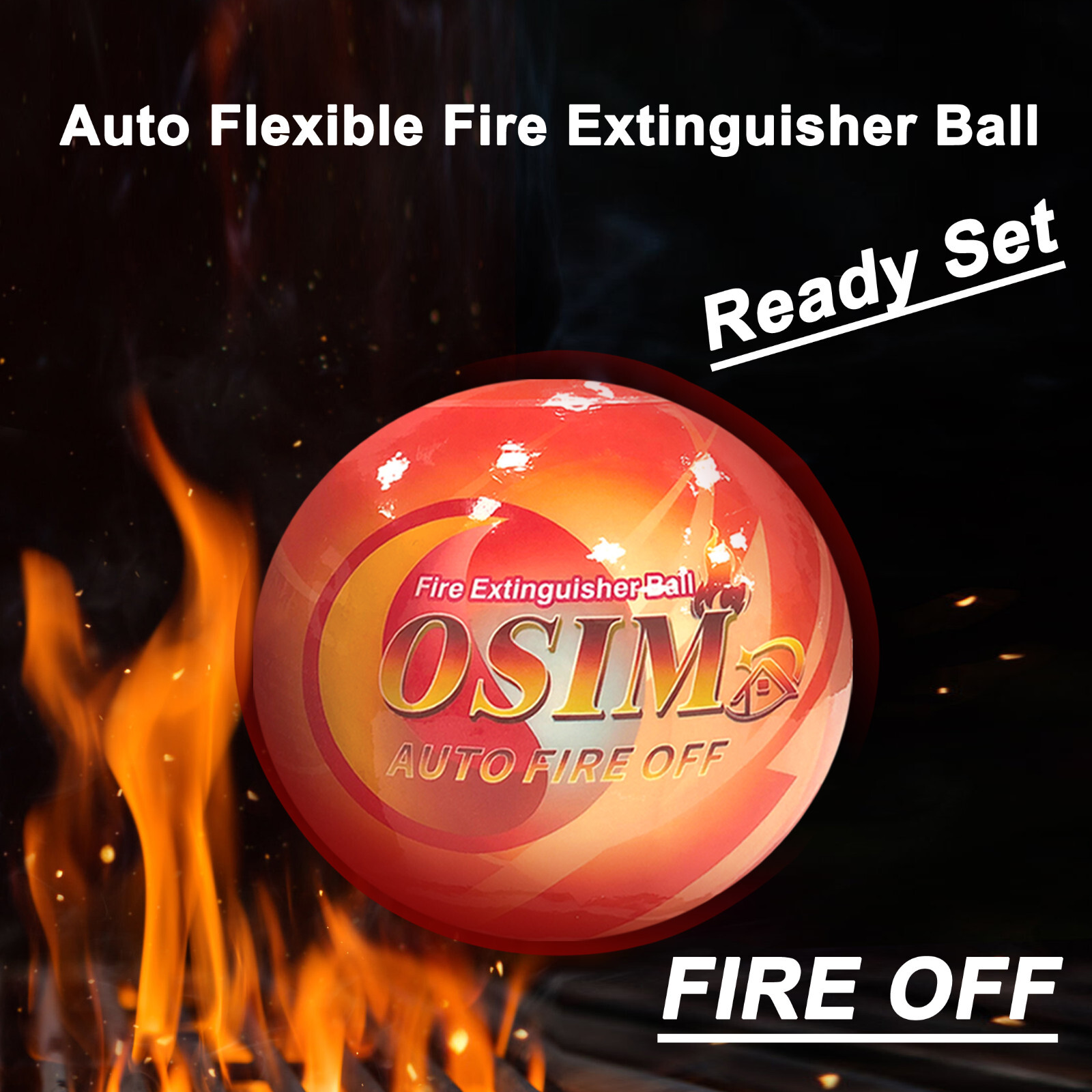 1 PACK Automatic Fire Ball Extinguisher with Mounting Bracket for Home US stock