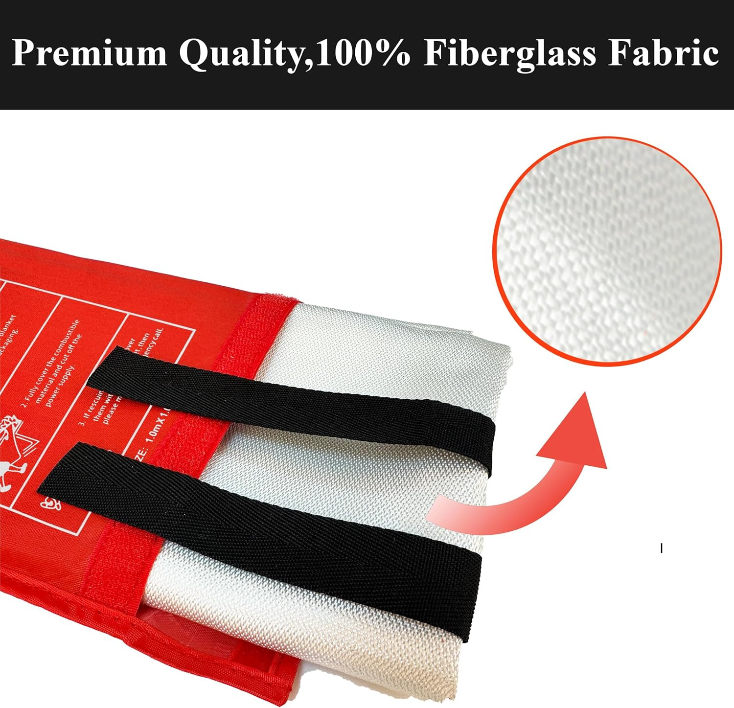 Fire Blanket Survival Cover for Kitchen – Home Safety Heat Protection for Small