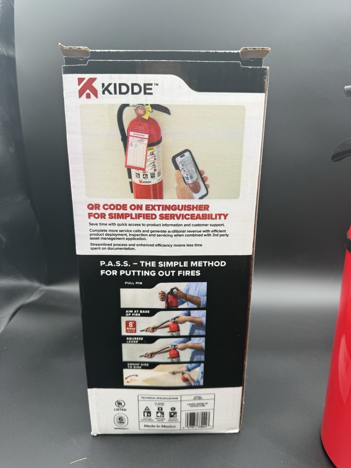 Kidde Pro 210 Fire Extinguisher, 4 lb Rechargeable Commercial Grade, Year 2026