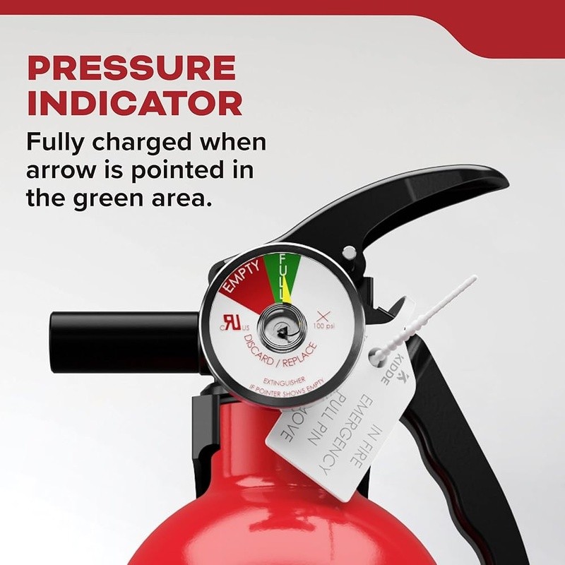 Reliable Fire Extinguisher All Metal Lightweight Easy Use Compact UL Approved
