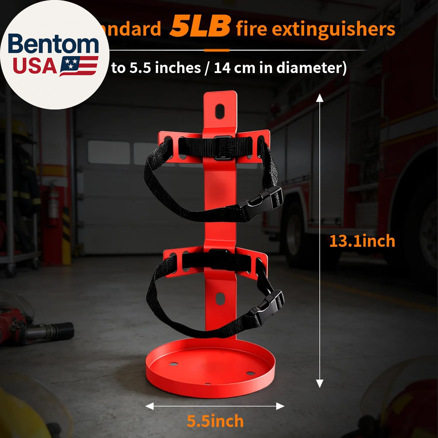 Fire Extinguisher Wall Mount Bracket, Heavy Duty Quick Release Metal Holder for